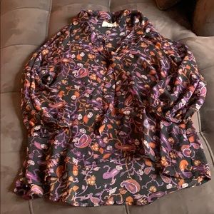 Forever 21 neck tie blouse